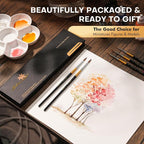 Golden Maple Kolinsky Sable Miniature Paint Brushes, Watercolor Details - Image 7