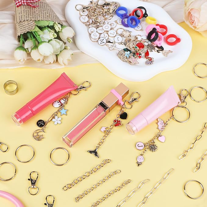 Starry 524 Pcs Keychain Making Kit, Including 25 Extender Chain 25 Keychain - Image 4