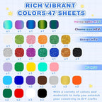 Heat Transfer Vinyl Bundle-47 Pcs 12" x 10" Iron on Vinyl - Image 2