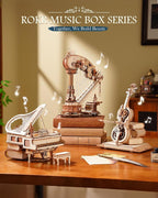 ROKR 3D Wooden Puzzle Harp Music Box, Building Model Kit - Image 8