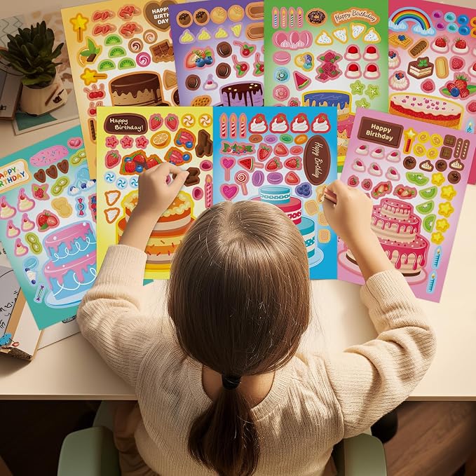 32 Sheets Create Cake of Dreams Stickers, Make Your Own Cake Stickers - Image 7