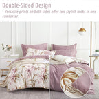 LEMIROE Floral Cotton Comforter King Size 3Pcs - Image 3