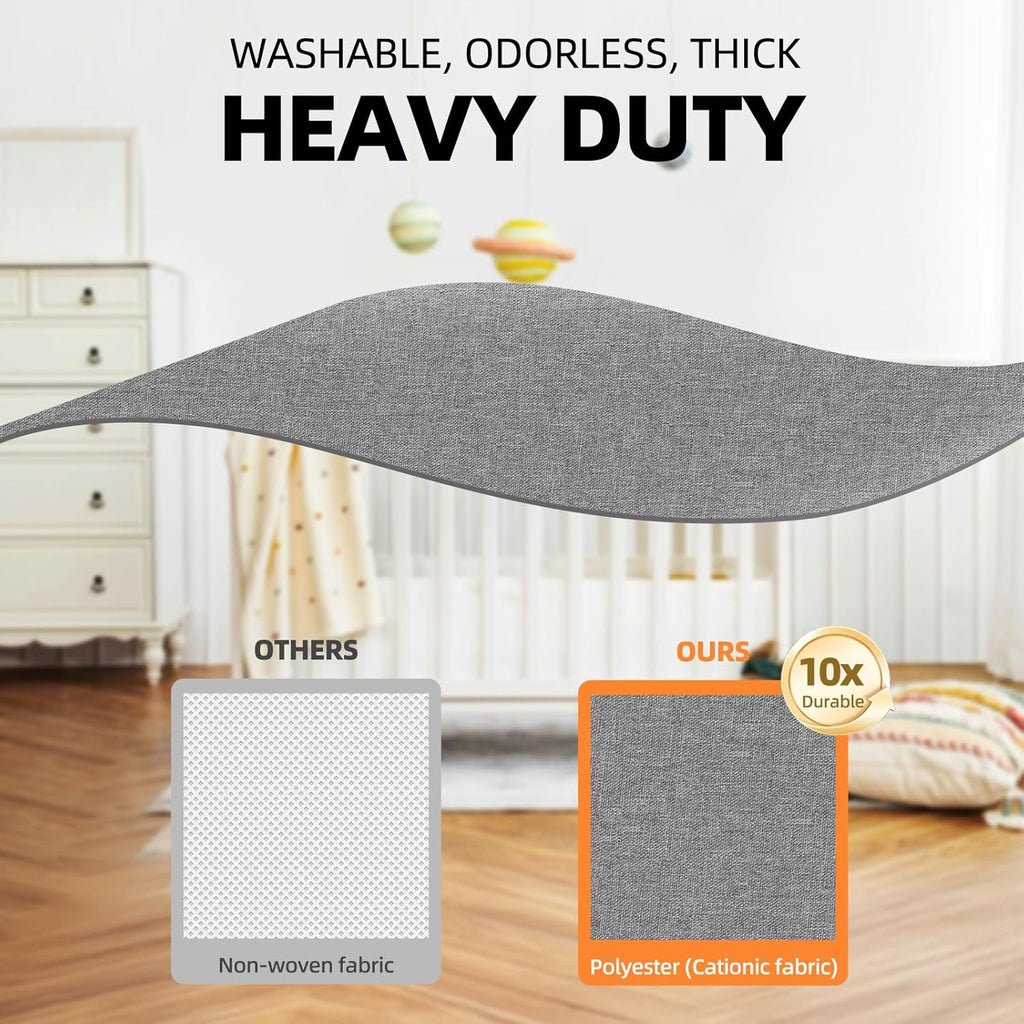 Criusia 6 Pack Large Drawer Organizer for Sock Underwear - Washable Heavy Duty Fabric Closet Organizers and Storage Bins - 90 Cells Dresser Organizer Divider for Baby Clothes, Ties, Belt (Grey)