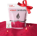 Vogue Candles 1LB Candle Sand with 15 Wicks | Plant-Based Refillable Wax Granules for DIY Candle Making | Clean Burning, Unscented, Smoke-Free, Vegan Candle Refill Kit- Red
