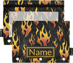 Custom Yellow Orange Fire Flames Pencil Pouch by BOENLE-WELCOMEYOURCOMING
