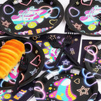 96pcs Roller Skating Party Supplies Tableware Set Retro Roller Skate Party - Image 5