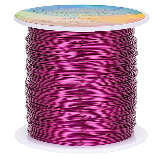 203 Feet Tarnish Resistant Copper Wires 24 Gauge/0.5mm Jewelry Craft Wires by CREATZONE