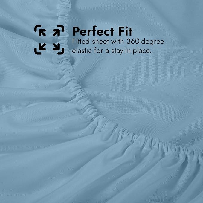 Royale Linens Extra Deep Pocket Twin Fitted Sheet Only - Image 6