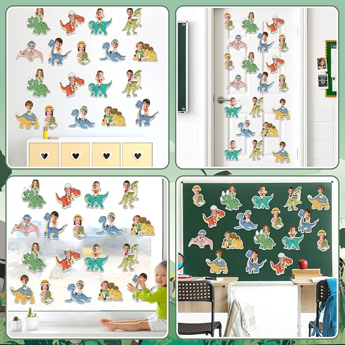 60pcs Dinosaur Theme DIY Cutouts Dinosaur Bulletin Board Decoration Set Cute - Image 7