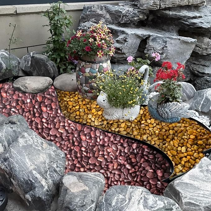 FANTIAN 10 lbs Red River Rocks, 1-2 Inch Polished Pebbles - Image 7