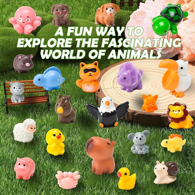 50 Pcs Mini Resin Animal Tiny Resin Animals Figurines Bulk Miniature Little to - Image 5