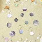 SUNNYCLUE 1 Box 40Pcs 4 Sizes Shell Charm Flat Round Natural Black Lip Seashell - Image 4