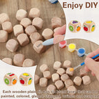 20 Pcs Blank Wooden Dice, 18 mm Natural Sandalwood Wooden Blank Dice - Image 3