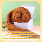 3.53oz Wool Roving, Wool Felting Supplies, Pure Wools, Chunky Yarn, Spinning - Image 8