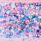 3900+ Pcs Rhinestones and Pearls Kit, 2-10mm Flatback Gems - Image 2