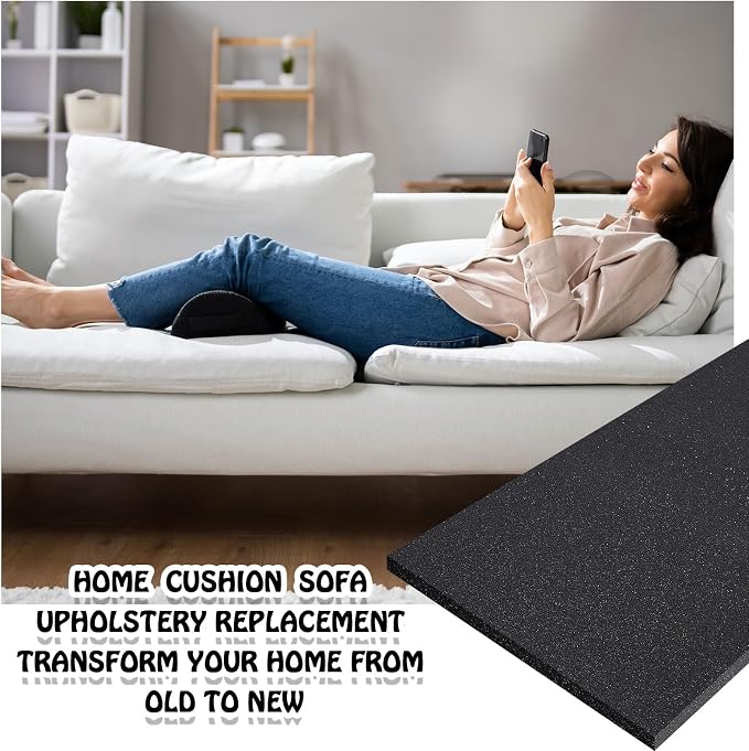 Amylove 1 Pack Polyurethane Foam 1" x 24" x 72" High Density Cushion Upholstery - Image 5