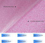 HTVVETUR Glitter Lilac Heat Transfer Vinyl, Glow in The Dark Light Purple HTV - Image 3