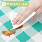 Smiry Rectangle Table Cloth, Waterproof Vinyl Tablecloth - Image 3