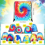 Lothee 30 Pack Tie Dye 30 Pack Drawstring Bags Party Favors - Image 3