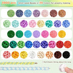 Funtopia Seed Beads for Bracelets, 4mm Uniform Glass Seed Beads for Jewelry - Image 6