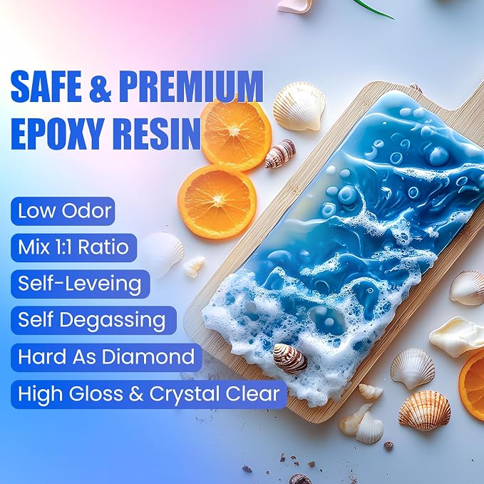 Epoxy Resin Kit, 32OZ Crystal Clear Resin Epoxy, Bubble Free, No Yellowing - Image 4