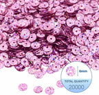 Mandala Crafts 6mm Cup Holographic Dusty Rose Sequins - Image 3