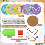 UPINS DIY Kit, Diamond Art Painting Coasters - Image 2