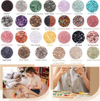 400pcs Natural Chip Stone Beads - Image 8