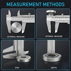 Vernier Caliper, 0-6inch/0-150mm Manual Micrometer, Stainless Steel Caliper - Image 7