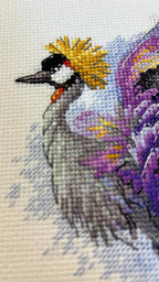 RIOLIS - Crowned Crane 2212, Cross Stitch Kits 7" x9½, Cross Stitch Kits - Image 4