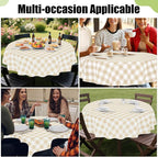 Smiry Plastic Table Cloth, Waterproof Vinyl Tablecloth - Image 6