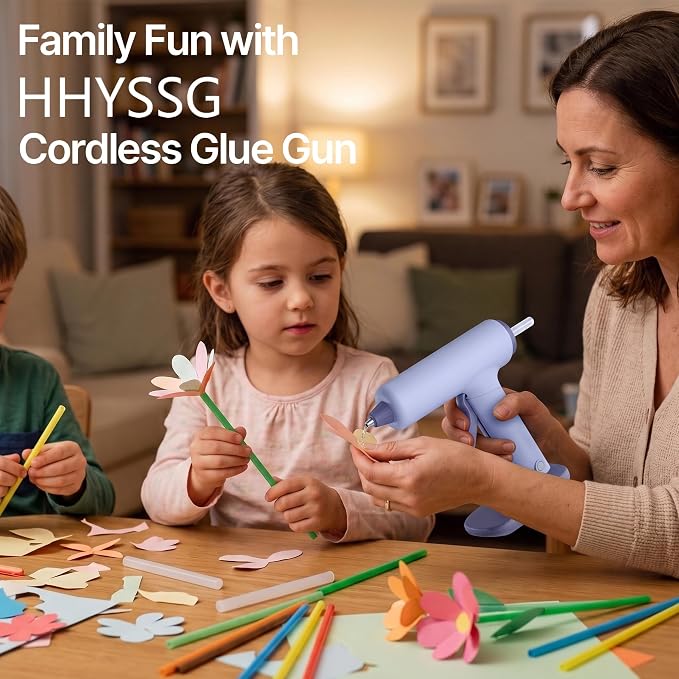 Cordless Hot Glue Gun Kit USB-C Rechargeable Magnetic Mount Base - Image 7