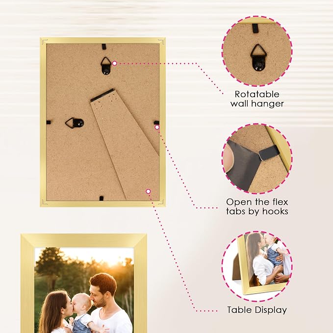 FIXSMITH 4x6 Picture Frame Set of 2, Photo Frame 4x6 - Image 5