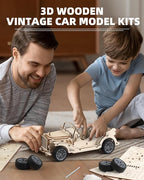 3D Wooden Puzzles Vintage Car Model - Image 7