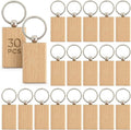 AUEAR, Blank Wooden Key Chain Wood Keychain Key Ring Key Tags Personalized EDC by AUEAR