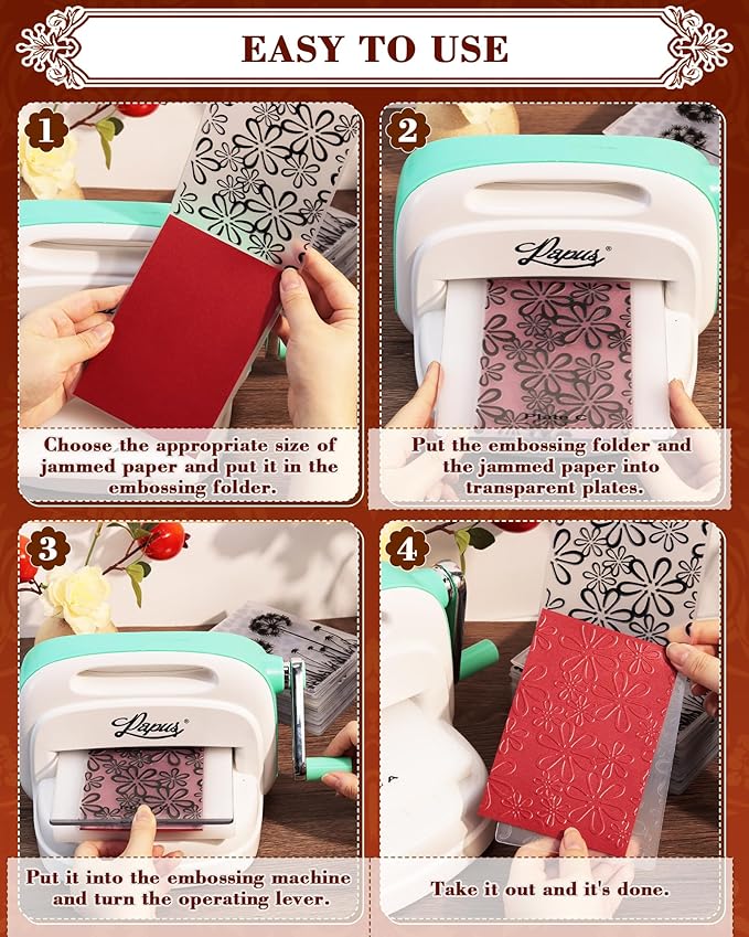 FIVEIZERO 8 Pcs Embossing Folders - Image 4