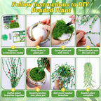 FOGWOWO 2628 Pcs Beaded Plant Kit Green Beads - Image 3