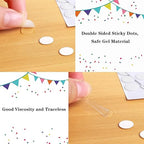 JANYUN 225 Pieces Double Sided Sticky Dot Stickers Removable Round Putty Clear - Image 3