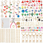 Riwiuue 352Pcs Lip Gloss Keychain Making Kit, DIY Charms Key Chain Making Kit by Unknown