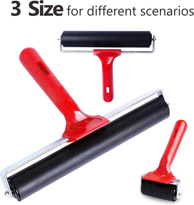 UCEC Brayer Roller, Durable Hard Rubber Roller Brayers, Brayer Rollers - Image 2
