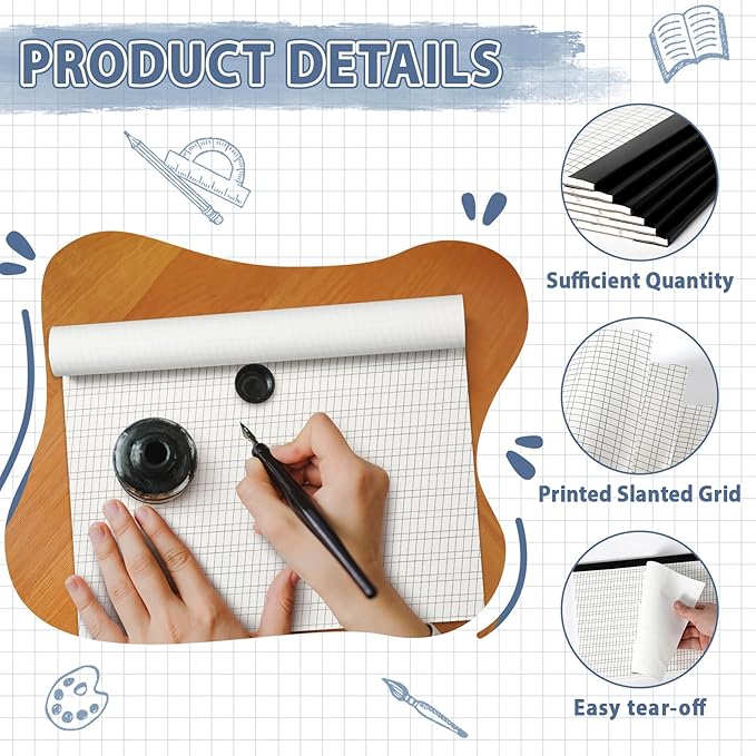 gisgfim 240 Sheets Calligraphy Paper Fountain Pen Paper Calligraphy Practice - Image 3