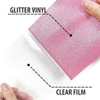 Rouge-Pink Glitter Heat Transfer Vinyl, Glitter Iron-On - Image 3