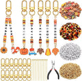 Tondiamo 2823 Pcs Thanksgiving Bead Keychain DIY Craft Making Kit Autumn Leaf by Tondiamo