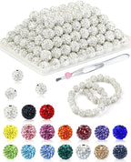 120PCS FIVEIZERO White Rhinestone Beads by FIVEIZERO