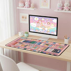 Cute Bookshelf Deskmat, Game Pad, Large Office Desk Keyboard Mat, Anti Slip - Image 3