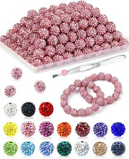 120PCS FIVEIZERO Dark Pink Rhinestone Beads by FIVEIZERO