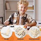 COCHIE DIY 3D Halloween Bats Wood Crafts to Paint, Paintable Unfinished Wooden - Image 3