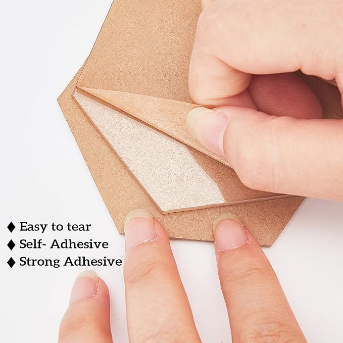 BENECREAT 20PCS 3.2x2.8 Inch Clear Acrylic Sheet Hexagon Cast Sheet - Image 3