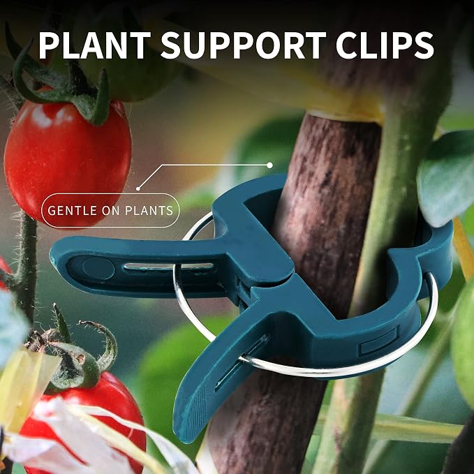 Ram-Pro 20 Piece Green Gentle Gardening Plant & Flower Lever Loop Gripper Clips - Image 2