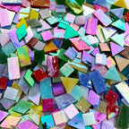 LITMIND 2800 Pcs Iridescent Stained Glass Mosaic Tiles – Assorted Colors - Image 4